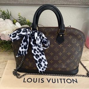 Authentic Louis Vuitton Alma PM - painted black